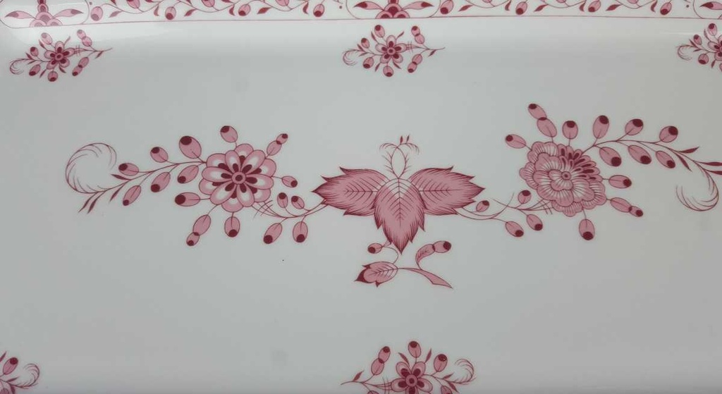 [458139631] Königskuchenplatte Tirschenreuth Unbekannte Formen Blumenmuster mit rosa Rand gebraucht - gut Bild 4