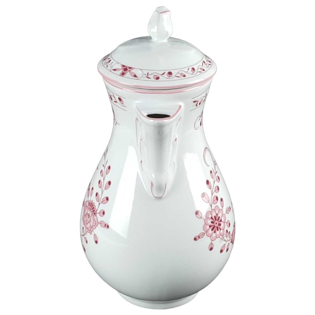 [458139633] Kaffeekanne 1,25 L Tirschenreuth Unbekannte Formen Blumenmuster mit rosa Rand gebraucht - gut Bild 2