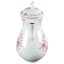 [458139633] Kaffeekanne 1,25 L Tirschenreuth Unbekannte Formen Blumenmuster mit rosa Rand gebraucht - gut Bild 2