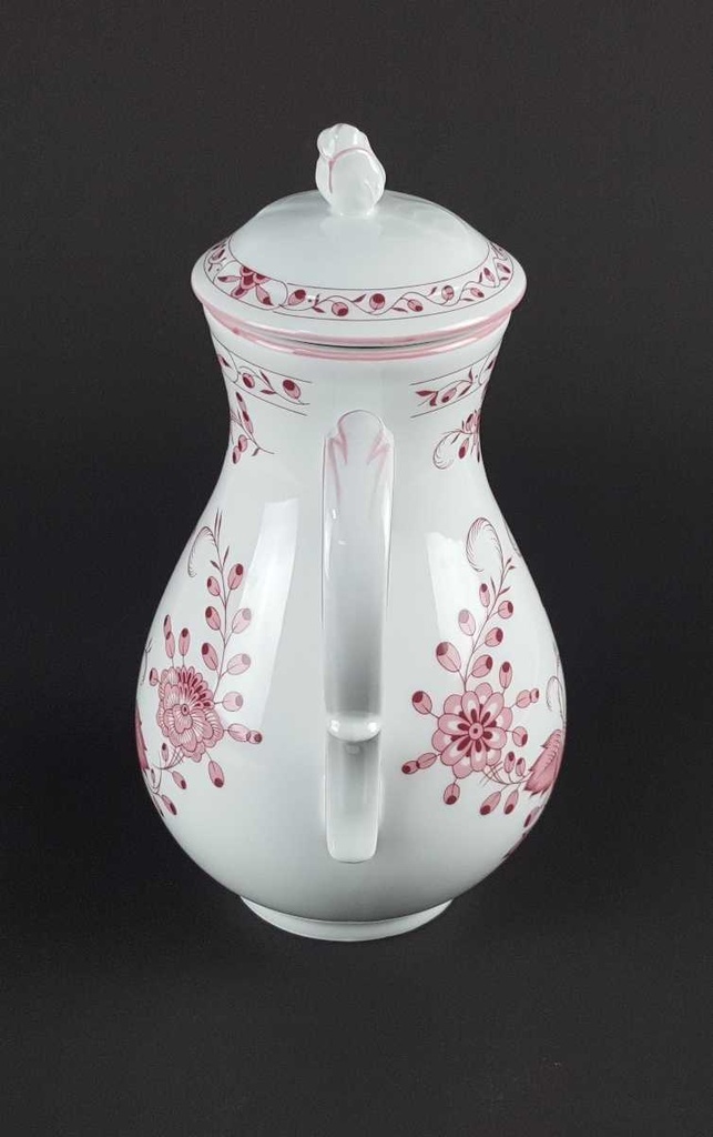 [458139633] Kaffeekanne 1,25 L Tirschenreuth Unbekannte Formen Blumenmuster mit rosa Rand gebraucht - gut Bild 4