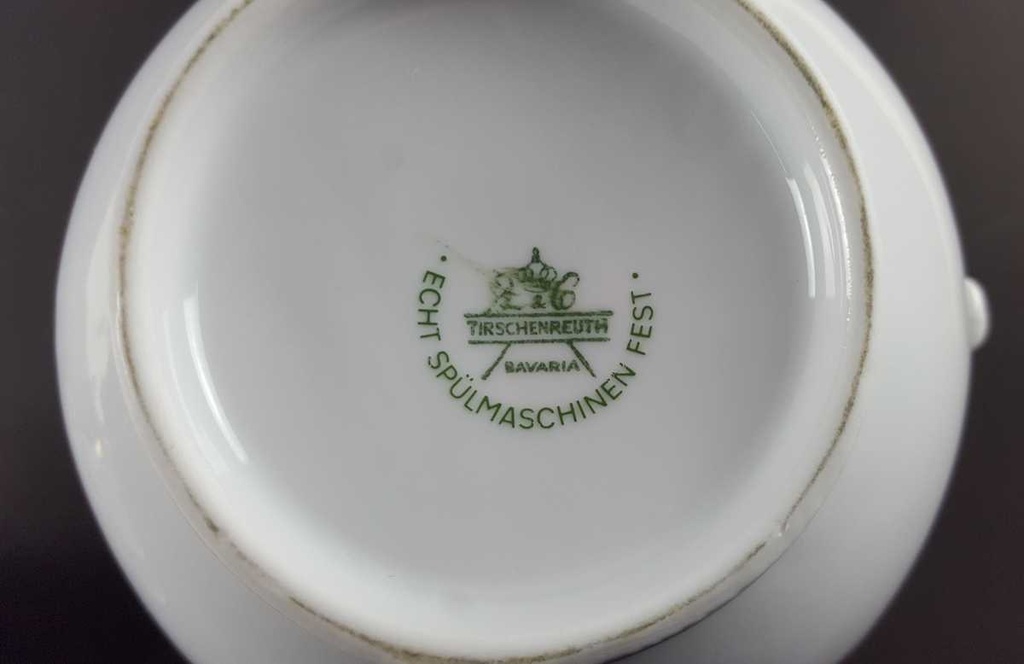 [458139633] Kaffeekanne 1,25 L Tirschenreuth Unbekannte Formen Blumenmuster mit rosa Rand gebraucht - gut Bild 6