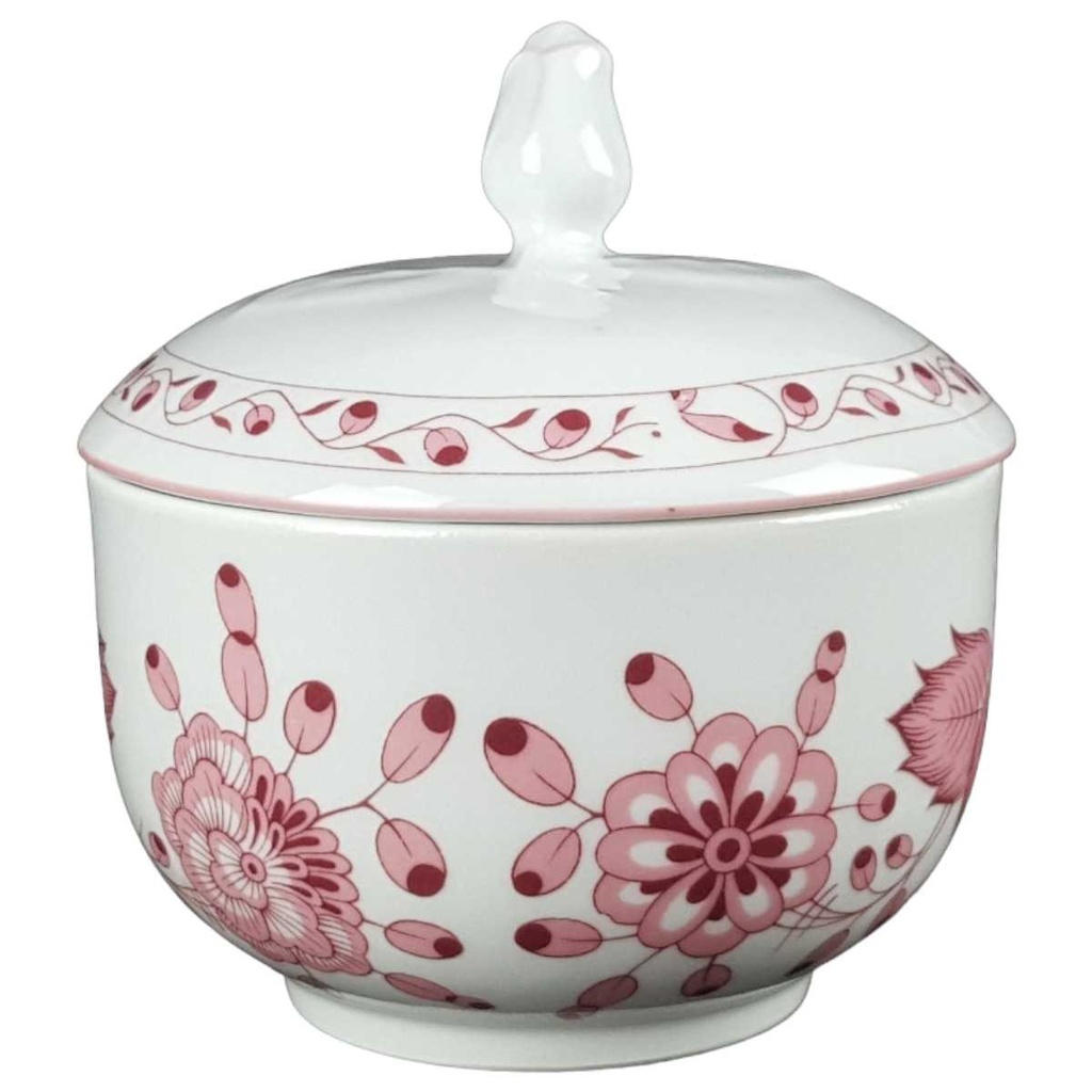 [458139634] Zuckerdose Tirschenreuth Unbekannte Formen Blumenmuster mit rosa Rand gebraucht - gut Bild 2