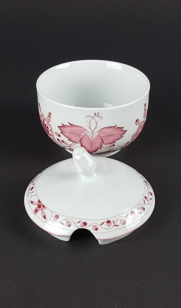 [458139634] Zuckerdose Tirschenreuth Unbekannte Formen Blumenmuster mit rosa Rand gebraucht - gut Bild 3