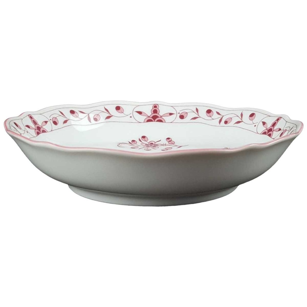 [458139635] Untertasse für Kaffee 14,1 cm Tirschenreuth Unbekannte Formen Blumenmuster mit rosa Rand gebraucht - gut Bild 2
