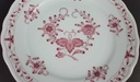 [458139636] Kuchenteller Dessertteller 19,7 cm Tirschenreuth Unbekannte Formen Blumenmuster mit rosa Rand gebraucht - gut Bild 3