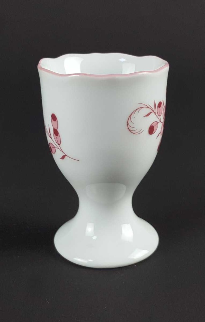 [458139637] Eierbecher Tirschenreuth Unbekannte Formen Blumenmuster mit rosa Rand gebraucht - gut Bild 3