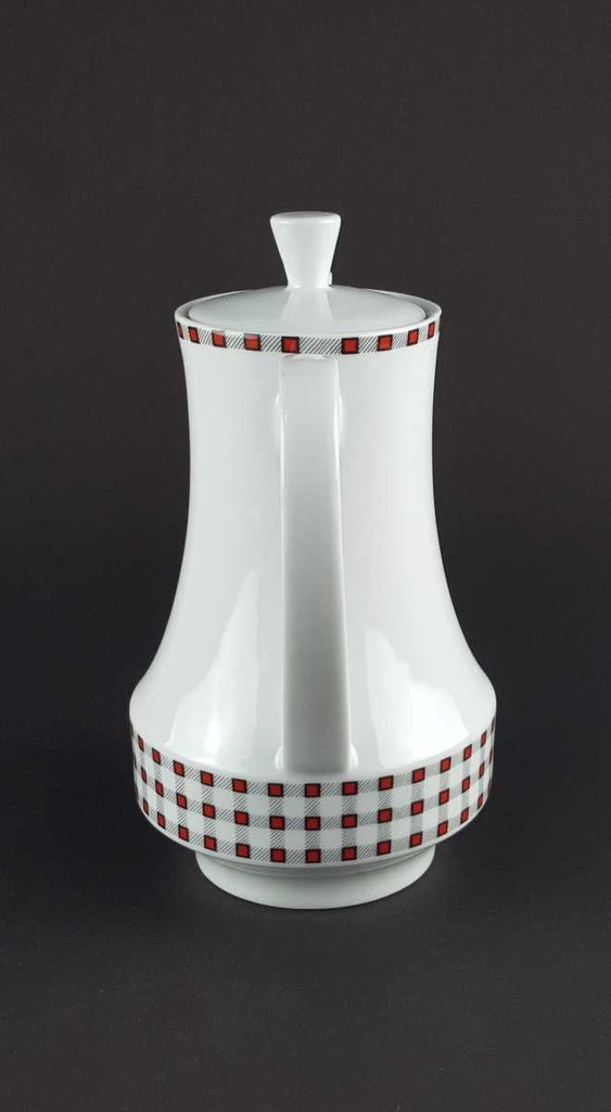[458139665] Kaffeekanne 1,4 L Winterling Kirchenlamitz Karo rot schwarz gebraucht - gut Bild 4