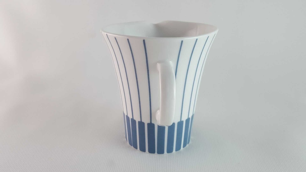 [45813967] Milchkännchen Melitta Paris Form 21 blaue Streifen gebraucht - sehr gut Bild 3