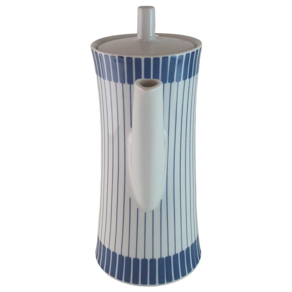 [45813968] Kaffeekanne 1 L Melitta Paris Form 21 blaue Streifen gebraucht - gut Bild 2
