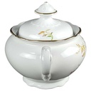 [458139682] Zuckerdose Goldrand Schirnding Bavaria Blumendekor Blumen gebraucht - gut Bild 2