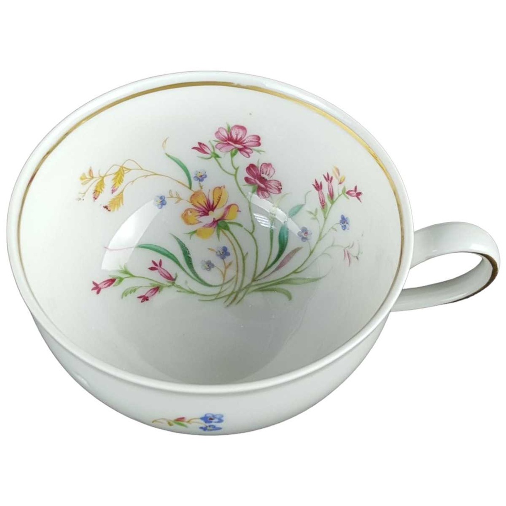 [458139683] Teetasse Tasse Goldrand Schirnding Bavaria Blumendekor Blumen gebraucht - gut Bild 2