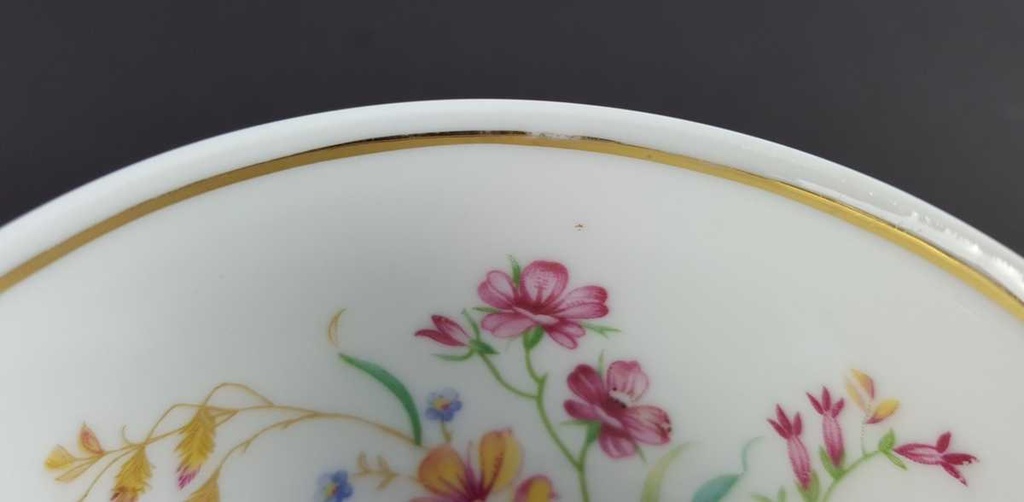 [458139683] Teetasse Tasse Goldrand Schirnding Bavaria Blumendekor Blumen gebraucht - gut Bild 6