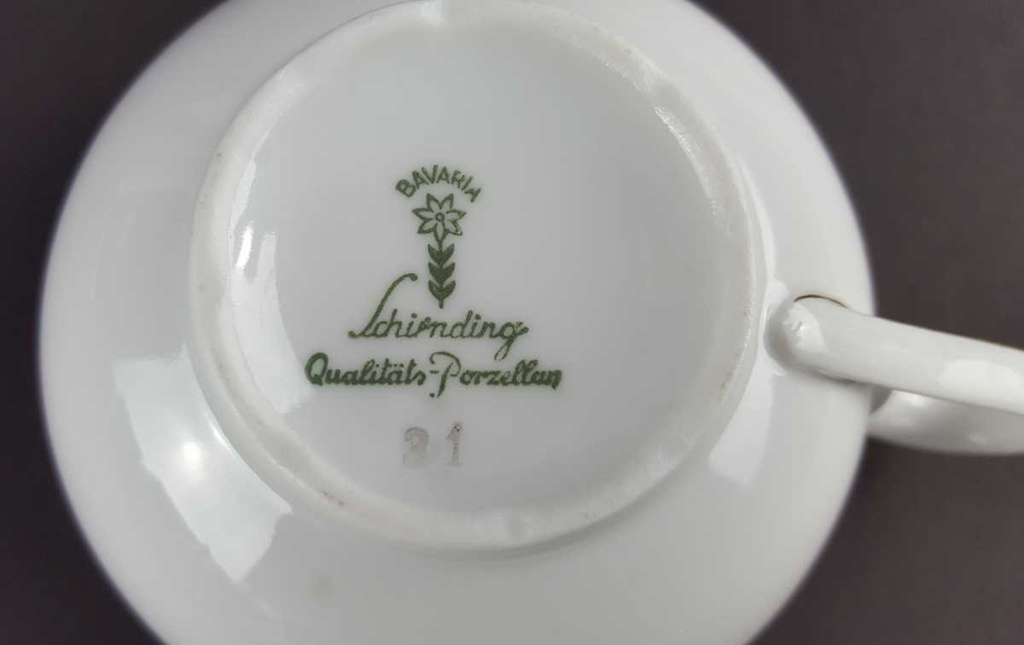 [458139683] Teetasse Tasse Goldrand Schirnding Bavaria Blumendekor Blumen gebraucht - gut Bild 7