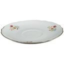 [458139684] Untertasse für Tee Goldrand 14,1 cm Schirnding Bavaria Blumendekor Blumen gebraucht - gut Bild 2