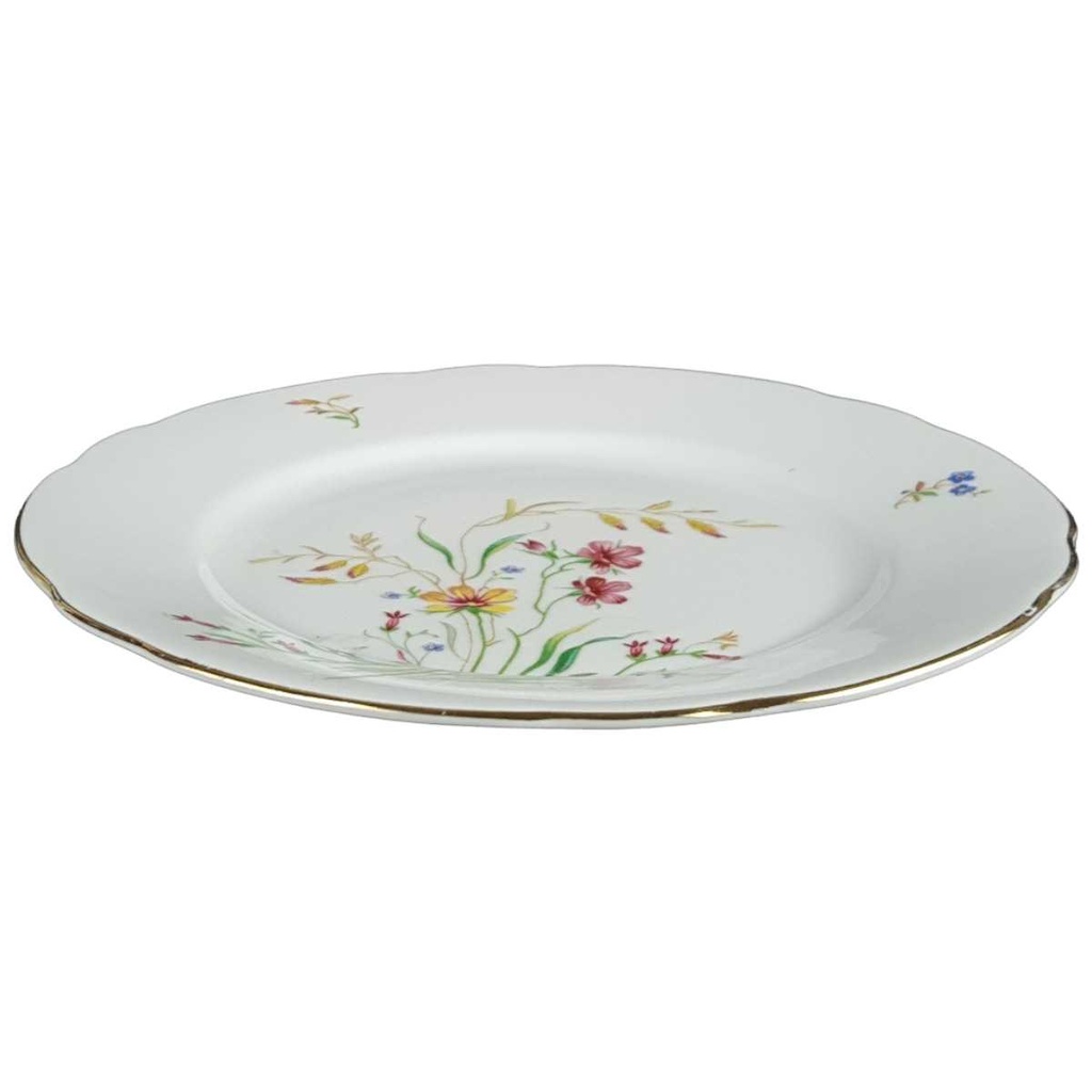 [458139685] Kuchenteller Dessertteller Goldrand 18,9 cm Schirnding Bavaria Blumendekor Blumen gebraucht - gut Bild 2