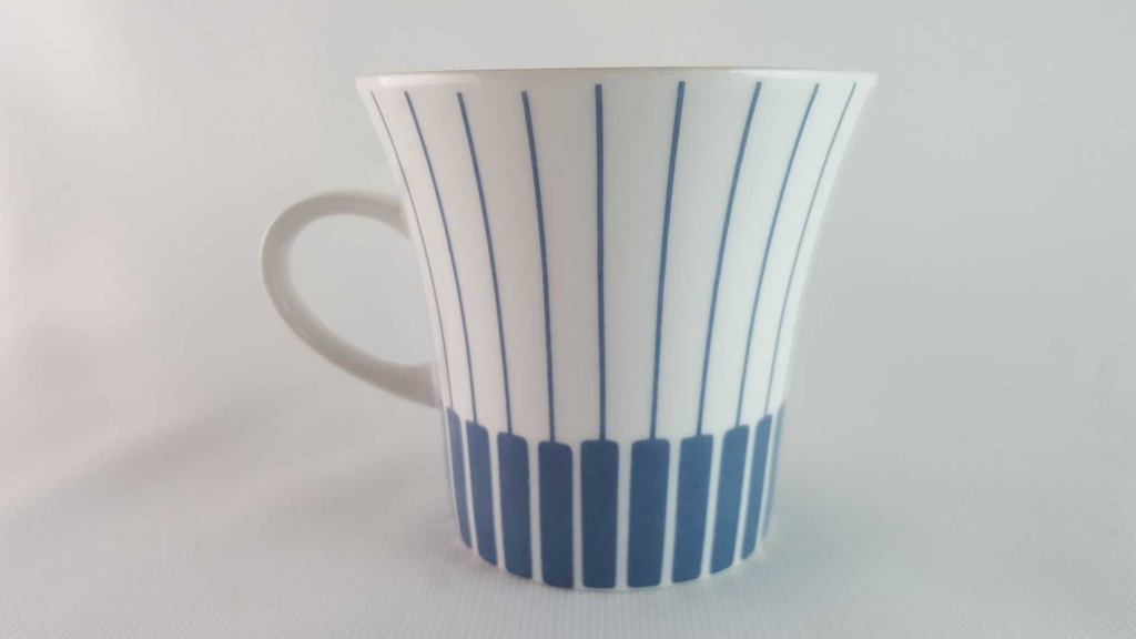 [45813969] Kaffeetasse Tasse Melitta Paris Form 21 blaue Streifen gebraucht - gut Bild 3