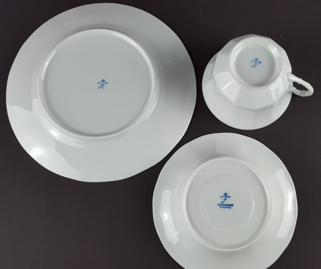 [458139699] Gedeck Kaffeegedeck 3tlg Fürstenberg Weiß gebraucht - gut Bild 4