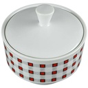 [458139702] Zuckerdose Winterling Kirchenlamitz Karo rot schwarz gebraucht - sehr gut Bild 2