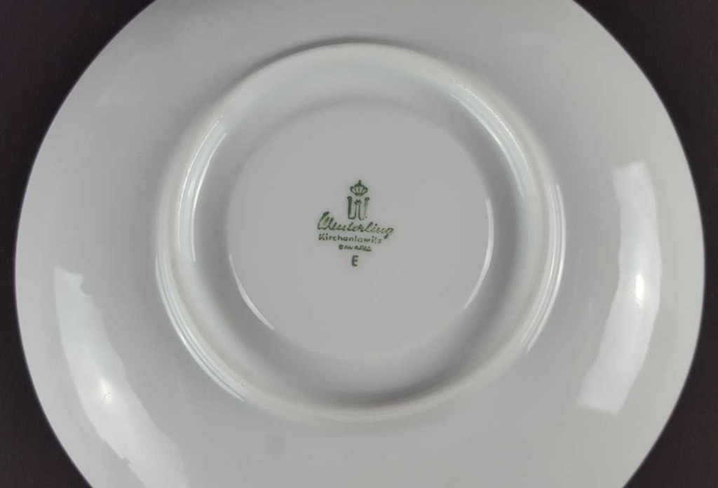[458139703] Untertasse für Kaffee 14,3 cm Winterling Kirchenlamitz Karo rot schwarz gebraucht - gut Bild 4