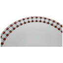 [458139704] Kuchenteller Dessertteller 19,7 cm Winterling Kirchenlamitz Karo rot schwarz gebraucht - gut Bild 2