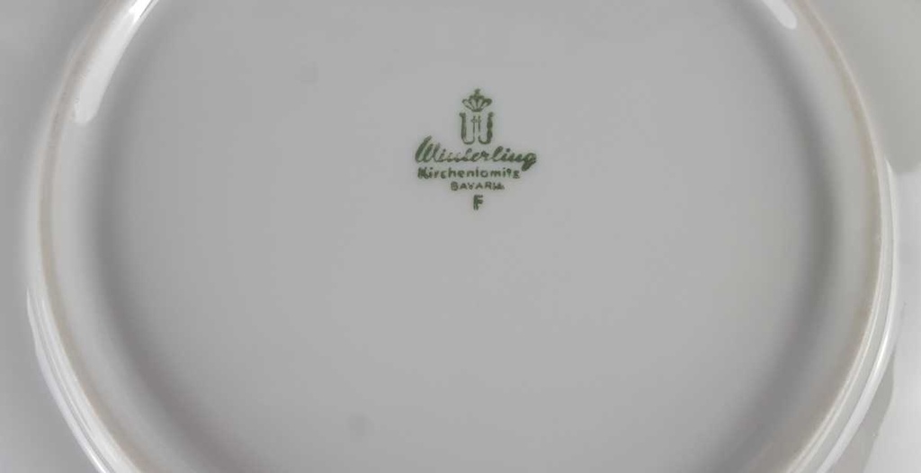 [458139704] Kuchenteller Dessertteller 19,7 cm Winterling Kirchenlamitz Karo rot schwarz gebraucht - gut Bild 5