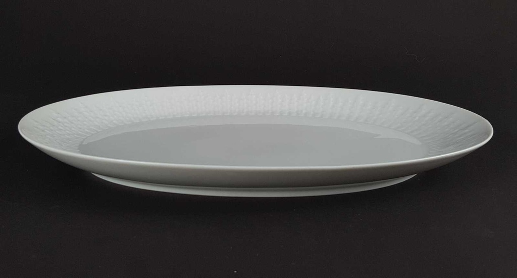 [458139710] Schüssel Beilagenplatte Fleischplatte 33,4x22,2 cm Hutschenreuther Exzellenz Weiß gebraucht - gut Bild 3