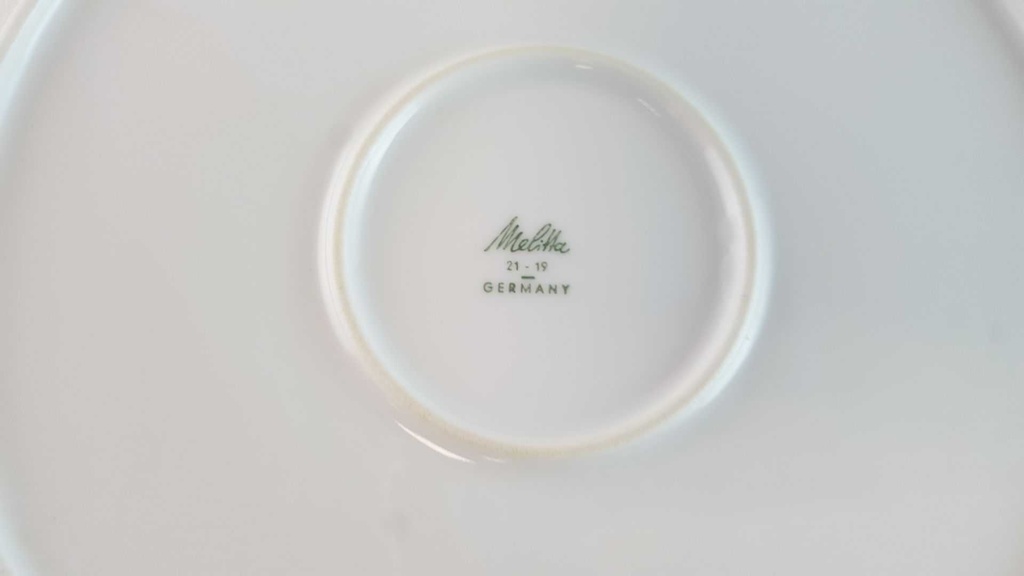 [45813972] Kuchenteller 18,7 cm Melitta Paris Form 21 blaue Streifen gebraucht - akzeptabel Bild 5