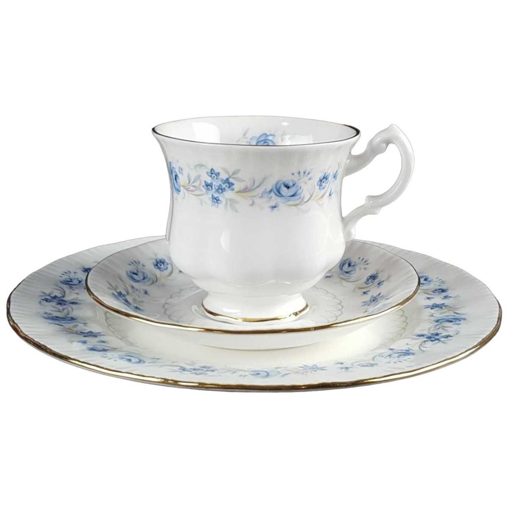 [458139731] Sammeltasse Sammelgedeck 3tlg Royal Malvern Blaue Blumenranke gebraucht - gut Bild 2