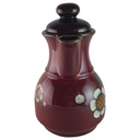 [45813974] Kaffeekanne 1,35 L Winterling bordo rot weiße Blumen Feinkeramik gebraucht - akzeptabel Bild 2