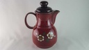 [45813974] Kaffeekanne 1,35 L Winterling bordo rot weiße Blumen Feinkeramik gebraucht - akzeptabel Bild 3