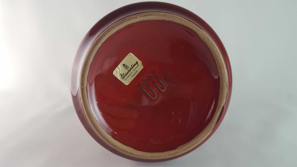 [45813974] Kaffeekanne 1,35 L Winterling bordo rot weiße Blumen Feinkeramik gebraucht - akzeptabel Bild 8