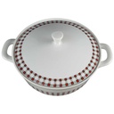 [458139750] Ragoutterrine Terrine Winterling Kirchenlamitz Karo rot schwarz gebraucht - gut Bild 2