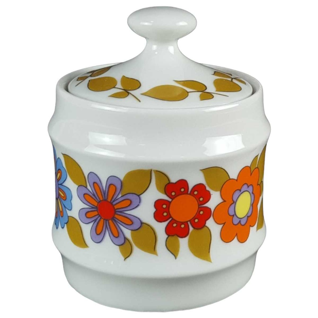[458139764] Zuckerdose Mitterteich Form 860 Blumendekor Blätter Blumen gebraucht - sehr gut Bild 2