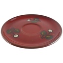 [45813977] Untertasse 15,5 cm Winterling bordo rot weiße Blumen Feinkeramik gebraucht - akzeptabel Bild 2