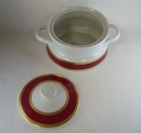 [4581398] Ragoutterrine Servierschüssel Goldrand Mitterteich Form 870 Rot gebraucht - gut Bild 3