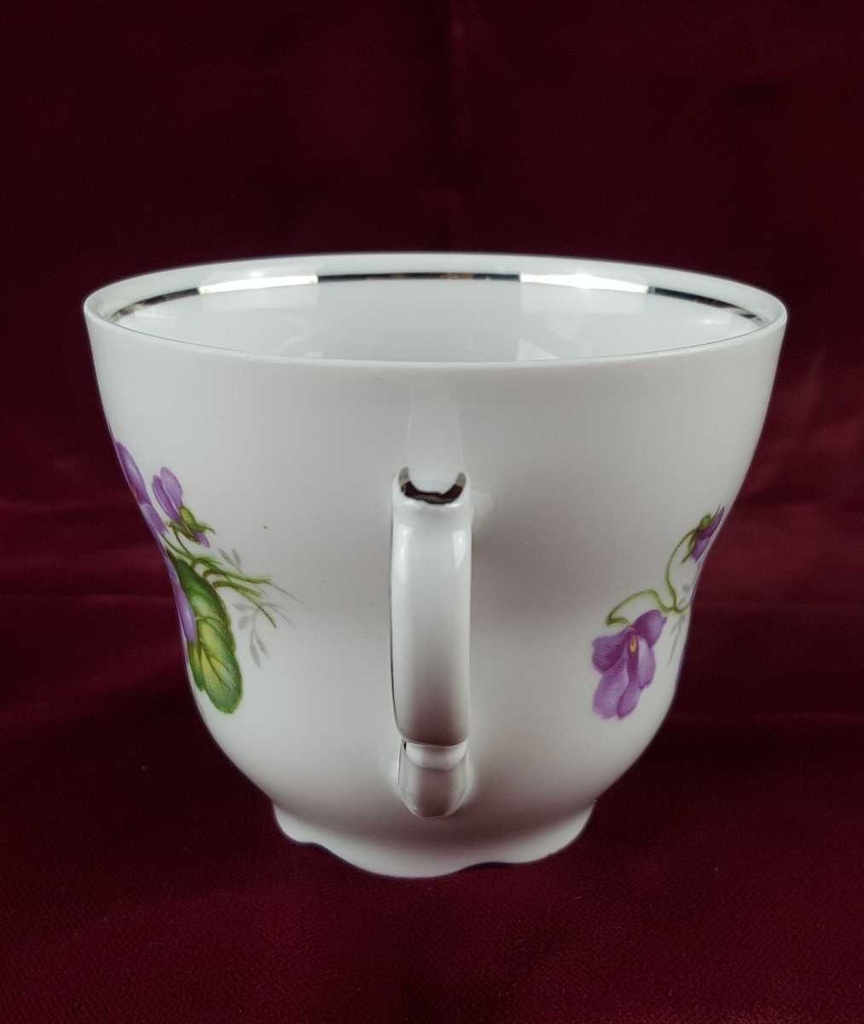 [458139833] Kaffeetasse Schumann Arzberg Veilchen lila Platinrand gebraucht - sehr gut Bild 4