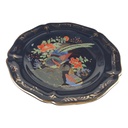 [458139844] Wandteller Porzellan Griechenland Pfau Blumen 24 K Gold D 26 cm Bild 2