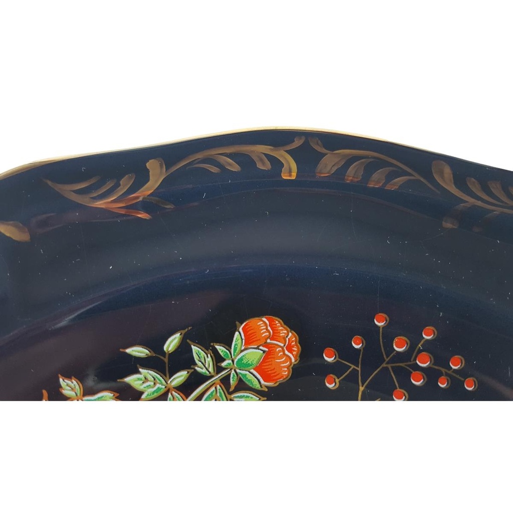 [458139844] Wandteller Porzellan Griechenland Pfau Blumen 24 K Gold D 26 cm Bild 4