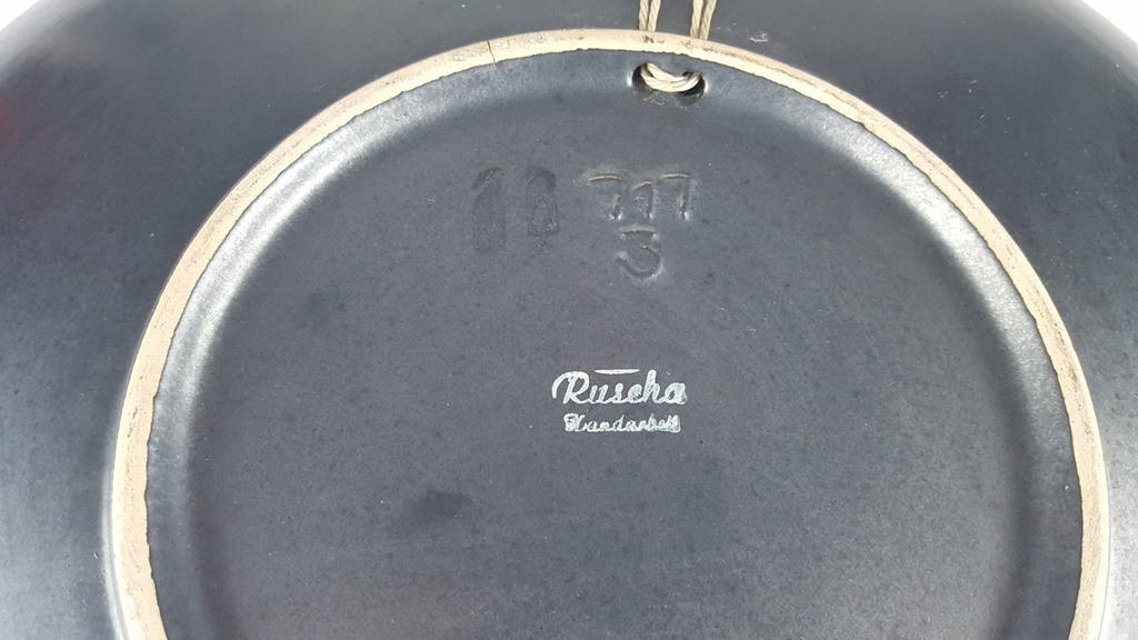 [458139852] Wandteller 37 cm Ruscha Keramik gebraucht - gut Bild 5