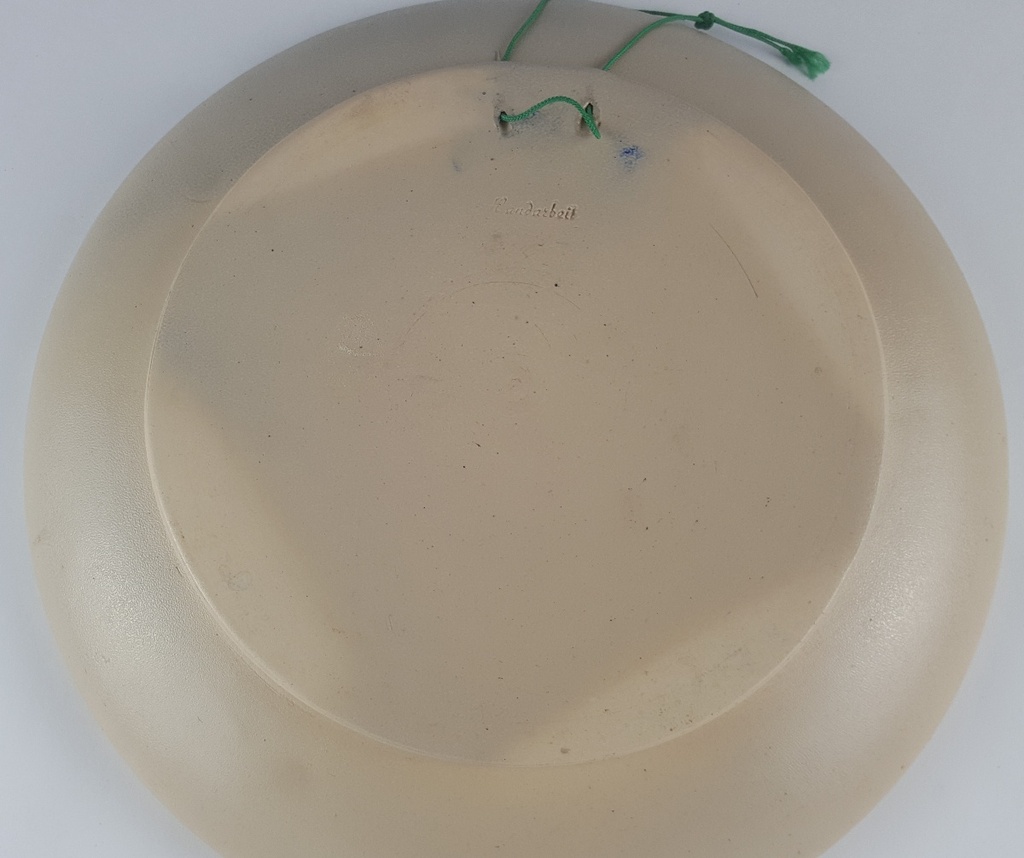 [458139855] Keramik Handarbeit Schale Wandteller D 33,2 cm Bild 5