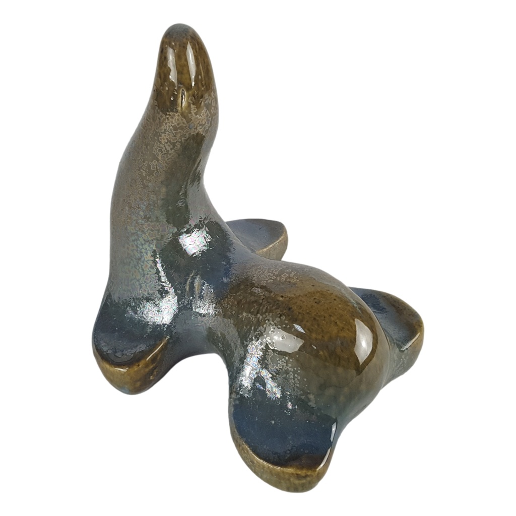 [458139860] Keramikfigur Keramikskulptur Tier Zoo Seehund H 17,5 cm Bild 2