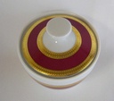 [4581399] Zuckerdose Goldrand Mitterteich Form 870 Rot gebraucht - sehr gut Bild 3