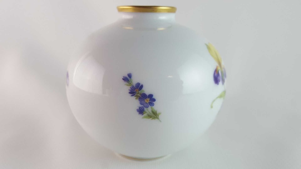 [45813992] Vase 8,2 cm Lindner Porzellan Senator bunte Blumen gebraucht - sehr gut Bild 4