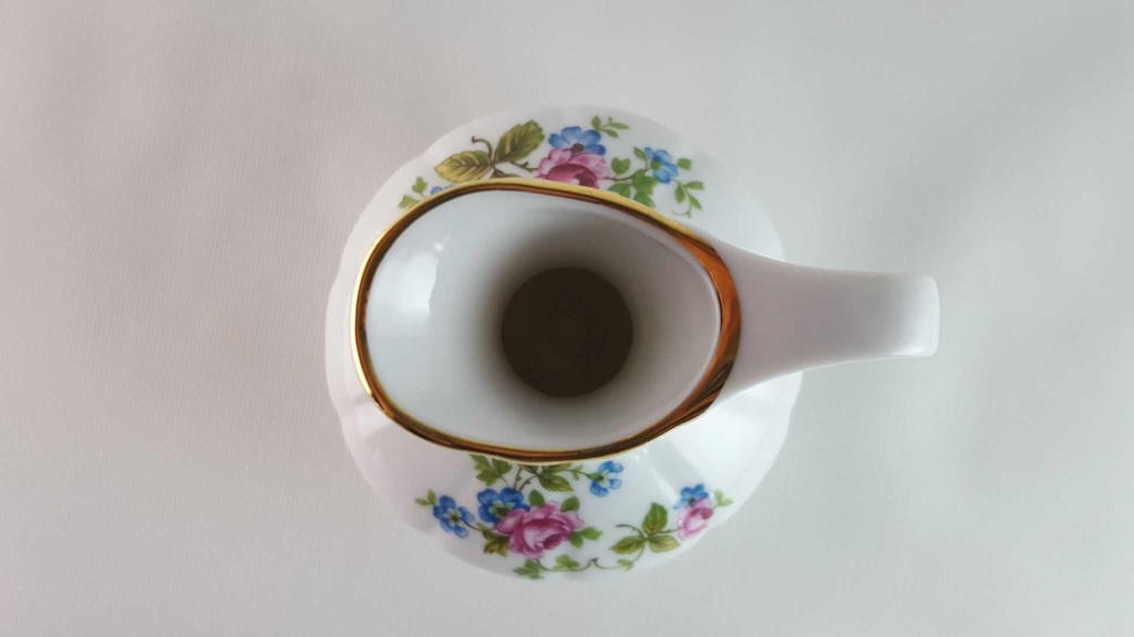 [45813997] Vase Goldrand 12,8 cm Royal KPM Bavaria Rosendekor gebraucht - sehr gut Bild 5