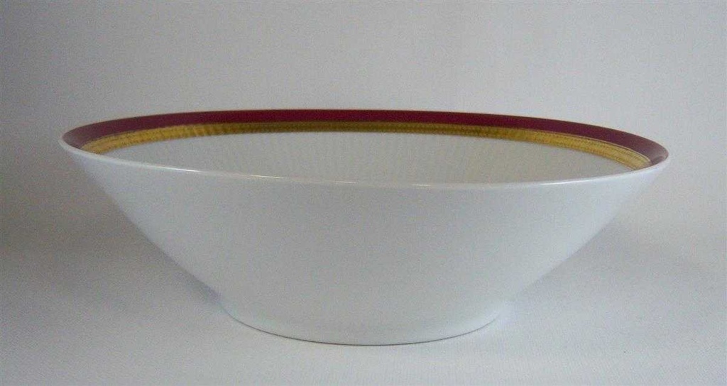 [4581401] Schüssel Servierschüssel Goldrand 23 cm Mitterteich Form 870 Rot gebraucht - gut Bild 2