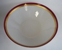 [4581401] Schüssel Servierschüssel Goldrand 23 cm Mitterteich Form 870 Rot gebraucht - gut Bild 3
