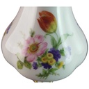 [45814010] Vase Dekorative Goldrand 15,3 cm Lindner Porzellan Senator bunte Blumen gebraucht - akzeptabel Bild 2