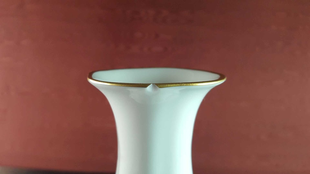 [45814010] Vase Dekorative Goldrand 15,3 cm Lindner Porzellan Senator bunte Blumen gebraucht - akzeptabel Bild 6