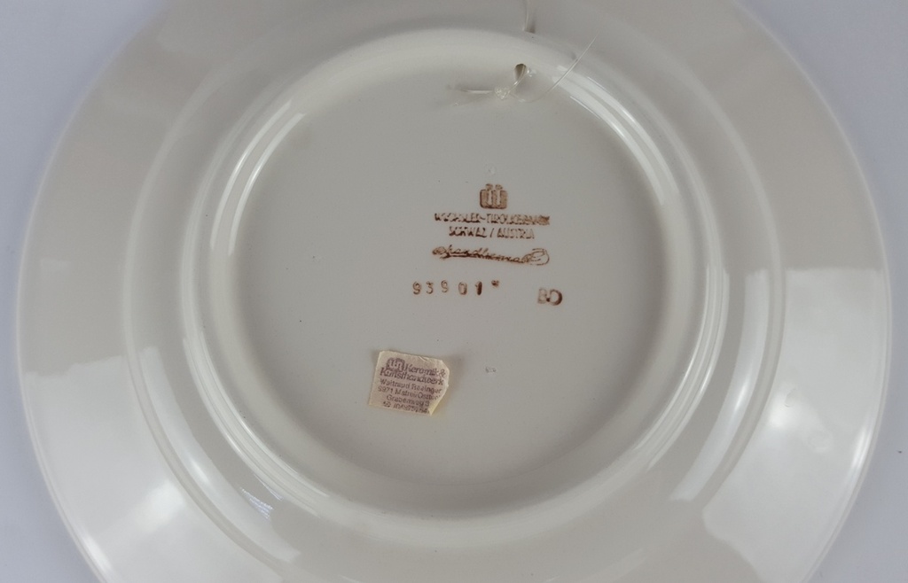 [458140253] Wandteller handbemalt 24,3 cm Wechsler Tirolkeramik gebraucht - gut Bild 4