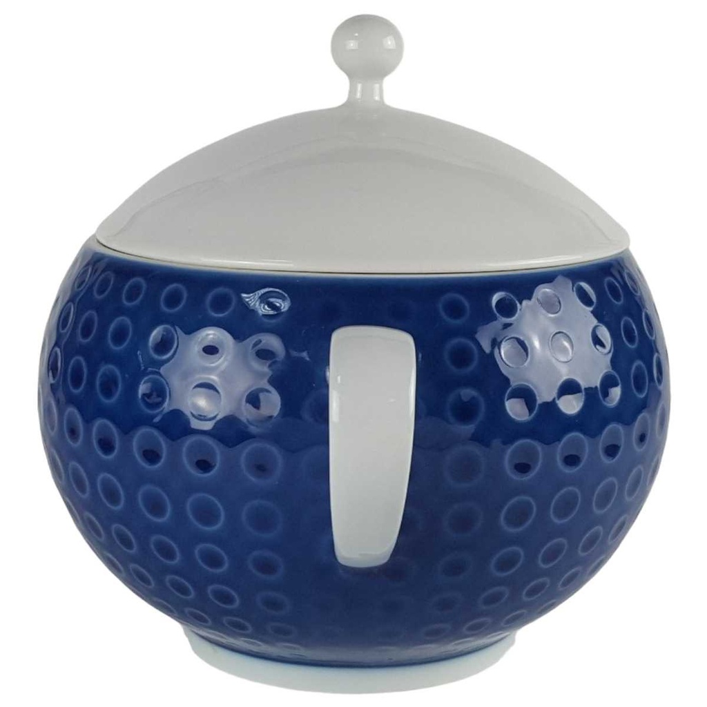 [458140268] Schüssel Terrine 1,4 L Arzberg Golfball Blau Weiß gebraucht - gut Bild 2